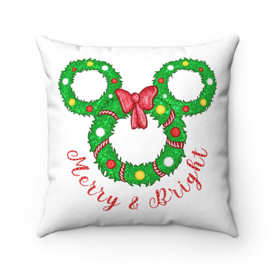 Merry Wreath Square Pillow